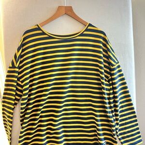 Superdry Black and Yellow Striped Top